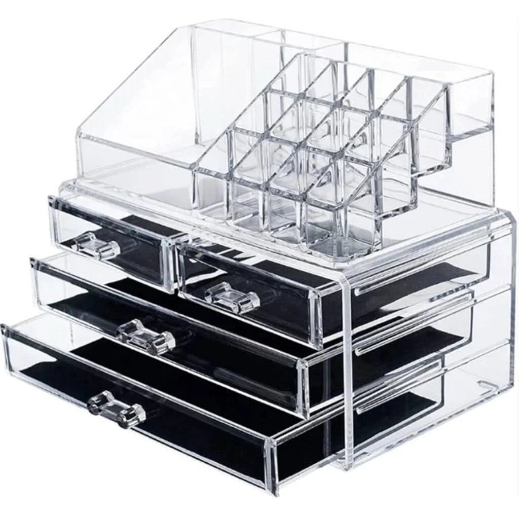Caixa Organizadora Max Makeup - Acrílico Transparente e Portátil
