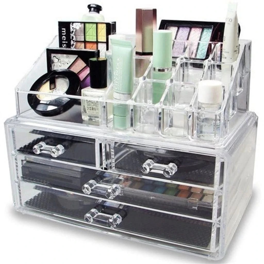 Caixa Organizadora Max Makeup - Acrílico Transparente e Portátil