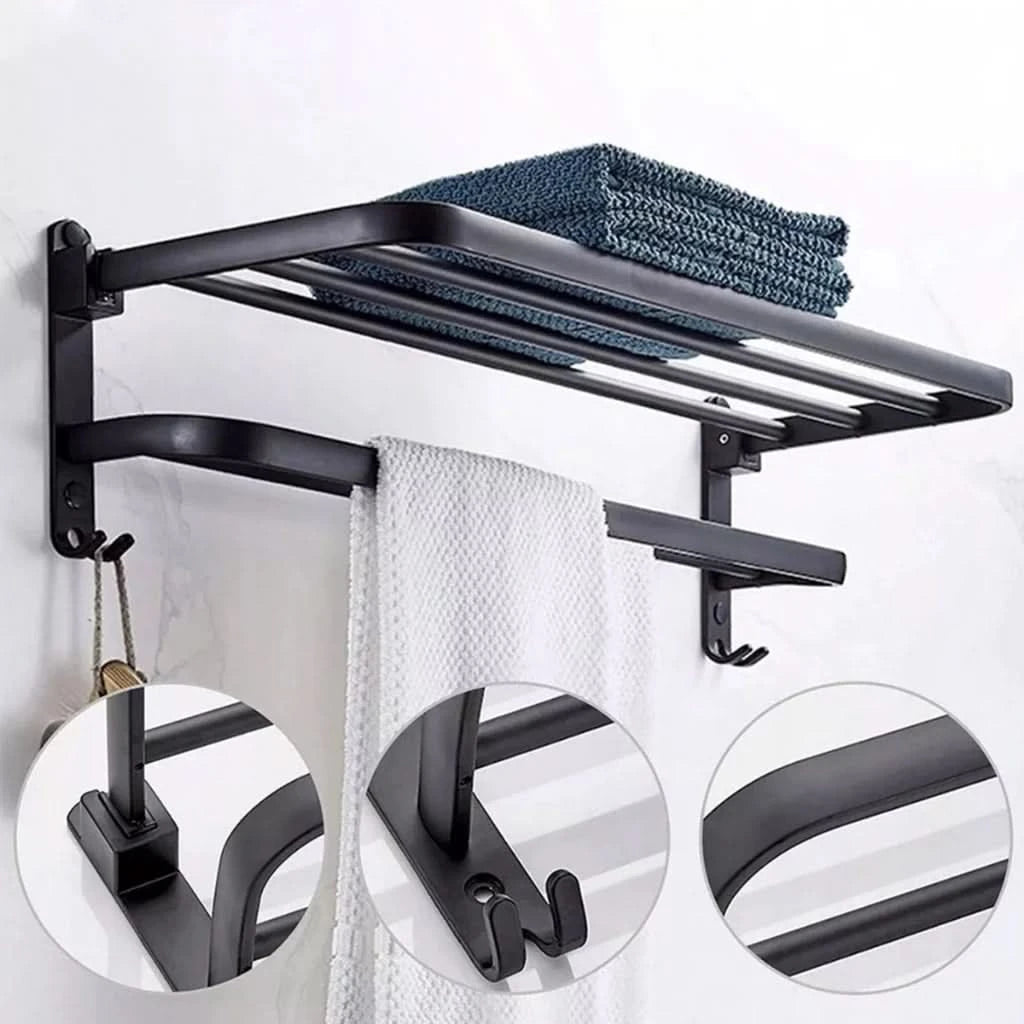 Suporte para Toalha Duplo com Ganchos