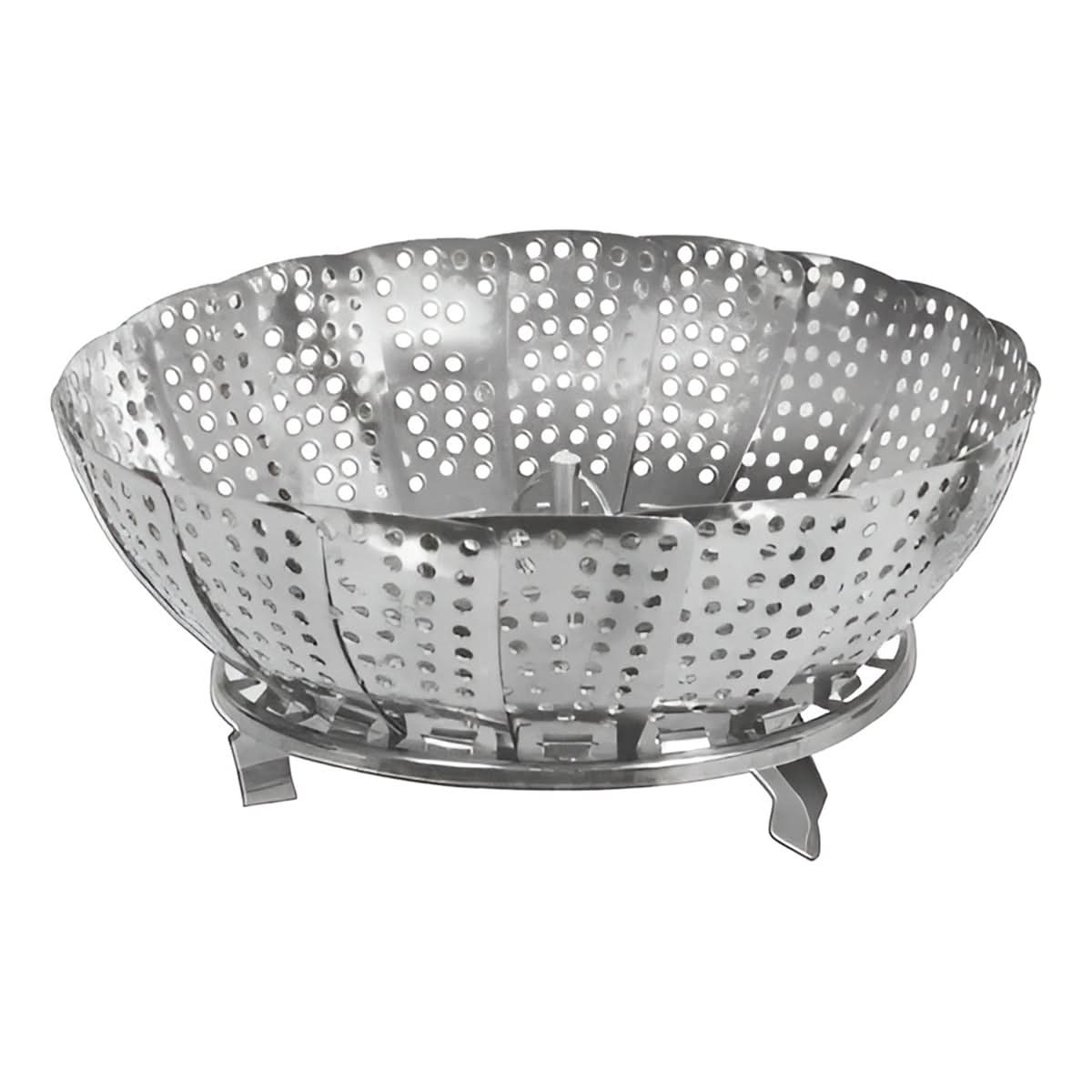 Cesto Retrátil Inox para Cozimento a Vapor Utensílio