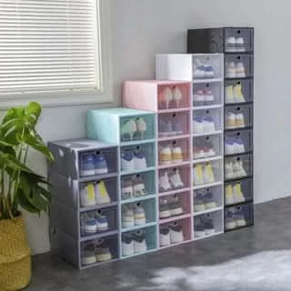Pacote 10 Caixas Organizadoras Para Tênis Sapatos